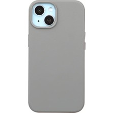 Casen iPhone 14 Uyumlu Vegan Deri Gizli Magsafe Kılıf Beyaz Renk Premium Kamera Koruma Darbe Emici