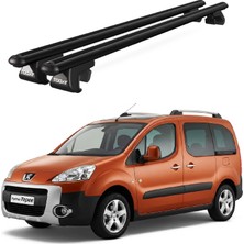 Today Auto Venüs Peugeot Partner Tepee (2002-2008) Uyumlu Siyah Ara Atkı Port Bagaj Tavan Barı