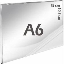 Arte Display Duvar Tipi Yatay A6 U Pleksi Şeffaf Föylük Broşürlük Fiyatlık 50LI Paket