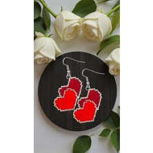 Seard Miyuki Boncuk El Yapımı Kalp Küpe 2