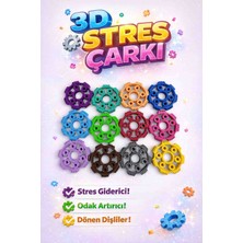 3D Stres Çarkı, Dişli Tasarımlı Stres Çarkı 7 cm 1 Adet