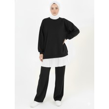 Ülker Aydın Kadın Piliseli Krep Üst Giyimi Uzatan Lastikli Içlik Etek