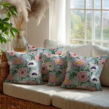 Güzel Mağaza Dijital Baskı Nakış Desenli 4 'lü Aynı Desen Kare Kırlent Kılıfı