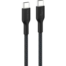 Belkin CAB025HQ1MBK Boostcharge Pro 240W Usb-C To Usb-C Örgülü Kablo 1m - Siyah