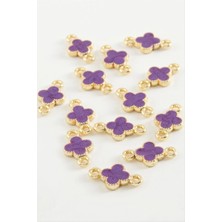 Çiçek Çift Kulplu Mineli Bileklik Kolye Ucu Aparatı 1 Adet