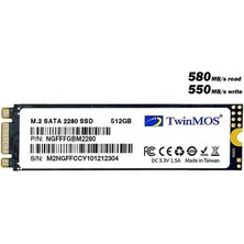Sylar 512 GB Twınmos M.2 2280 Sata3 580/550 NGFFFGBM2280
