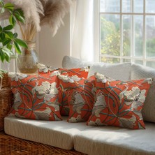 Güzel Mağaza Dijital Baskı Nakış Desenli 4 'lü Aynı Desen Kare Kırlent Kılıfı