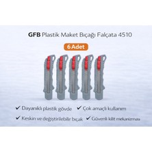 Sylar Gfb Plastik Maket Bıçağı Falçata 4510 Profesyonel Maket Bıçağı 6 Adet