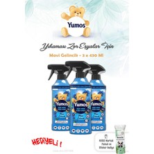 Yumoş 3'lü Yıkanması Zor Eşyalar Sprey 430 ml Mavi Gelincik ve Rosıe