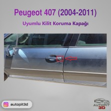 AutoPit 3D Peugeot 407 (2004–2011) Uyumlu Kilit Koruma Kapağı Sol Ön Taraf