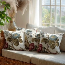 Güzel Mağaza Dijital Baskı Nakış Desenli 4 'lü Aynı Desen Kare Kırlent Kılıfı