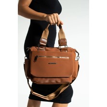 Sanmorris 1383 Kadın Çok Gözlü Suya Dayanıklı Ayarlanbilir Çapraz Askılı Lacivert El ve Omuz Çantası