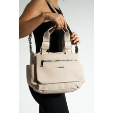 Sanmorris 1383 Kadın Çok Gözlü Suya Dayanıklı Ayarlanbilir Çapraz Askılı Lacivert El ve Omuz Çantası