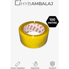 Hyb Ambalaj 45MM x 100MT 6 Adet Şeffaf Koli Bandı Akrilik