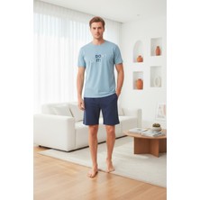 Seboteks %100 Pamuklu Kısa Kollu Cepli Erkek Şortlu Pijama Takımı 2016