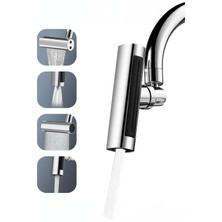 Soillium 4 Modlu 360 Derece Dönebilen Şelale Basınçlı Su Tasarruflu Musluk Başlığı Lavabo Batarya Fıskiyeucu