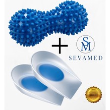 Silikon Tabanlık Topukluk Taban Ağrıları Topuk Dikeni Için ve  Ayak Masaj Topu Doku Nokta Masajı Kırmed