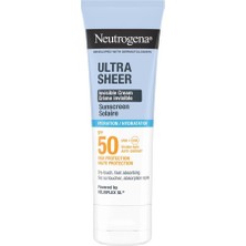 Neutrogena Ultra Sheer Hydrating Cream SPF50 Yüz Güneş Kremi, 50 ml
