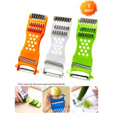 Soillium Pratik Mutfak Aleti 5 Fonksiyonlu Soyacak Mini Soyucu Sebze Dilimleyici Rende Mini Doğrama Aparatı