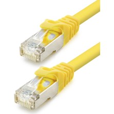 Cat7 Ethernet Patch Kablosu 10 Gbps 600 Mhz 1 M - Sarı HDX5103 Midastech