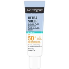 Neutrogena Ultra Sheer Oil Control Fluid SPF50+ Yüz Güneş Koruyucu, 50 ml