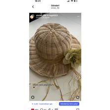 El Yapımı Hasır Şapka Kapı Süsü – Boho Duvar Dekoru – Doğal Rattan Kapı & Duvar Süsü