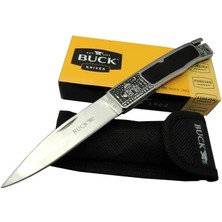 Epilons Lounge Buck Knives BK-001BRV Kamp Çakı 23 cm - Metal Işlemeli Sap, Kılıflı