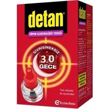 Detan Süper Elektrolikit Yedek Şişe 30 Gece Karasinek ve Sivrisineklere Karşı Etkili Koruma