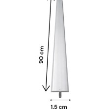 Pasha Dekor Alüminyum Parke Geçiş Kapı Eşiği T Profil 90 cm