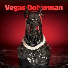 The Shogun Vegas Debormen Pırlanta Kolyeli Lüks Dekoratif Doberman Figürü