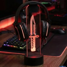 Uzaktan Kumandalı Taktik Komando Bıçağı Tasarımlı Gamer Kulaklık Askısı Gece Lambası