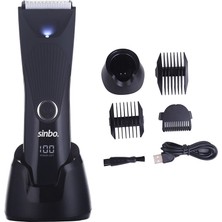Elizmoda USB Şarjlı - LCD Göstergeli Standlı Saç - Sakal Kesme Traş Makinesi Su Geçirmez SHC-1908 (5067)