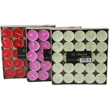 Elizmoda 50PCS Renkli Yuvarlak Tea Light Mum (5067)