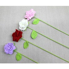 Elizmoda El Örgüsü Tekli Gül