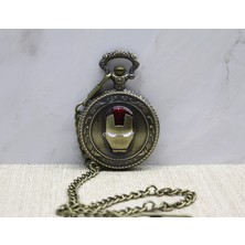 Elizmoda Iron Man Tasarımlı Köstekli Saat