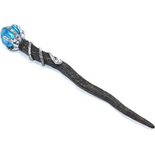 Elizmoda Polyester Sihirli Asa Model 3 Mavi Detaylı