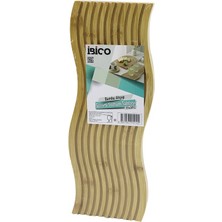 Elizmoda Dalgalı Şekilli - Kanallı  Çift Taraf=düz - Kanallı Ahşap Bambu Servis Sunum Tahtası  17 x 39 x 1.5cm (5067)