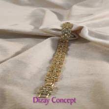 Dizay Concept Bayan Gold Renkli Zirkon Taşlı Xuping pirinç  Bileklik