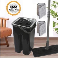 Abnturk Çift Paspaslı Mikrofiber Sistemli Tablet Mop Smart Flat Mop Temizlik Seti Yeni Nesil Microfiber Mob