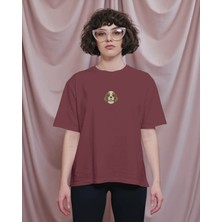 Muhtar Store Cavalier King Charles Köpek Baskılı Kadın Oversize Tişört – Minimal Cavalier Tasarım