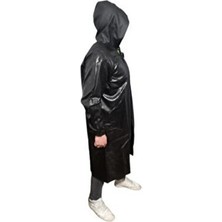 Elizmoda Pardesü Siyah Yağmurluk (5067)