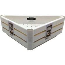 Elizmoda Üçgen - Beyaz Pratik Raf Ünitesi Plastik (5067)