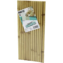 Elizmoda D.gen  Düz Kanallı  Çift Taraf=düz - Kanallı Ahşap Bambu Servis Sunum Tahtası  17 x 39 x 1.5cm (5067)