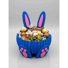 DenizCanlilari Tavşan Figürlü Dekoratif Şekerlik ve Çikolata Sunumluğu -