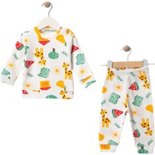 Sevilla Bebek Takım Karpuz Desenli Omuzdan Çıtçıtlı Üst Alt Set