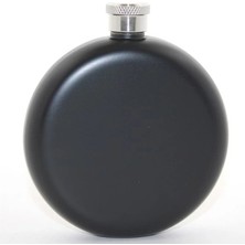 Epilons Paslanmaz Çelik Yuvarlak 5 Oz Tekli Matara Siyah Renk