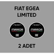 CRF Reklam Promosyon Matbaa Gerçek Metal Egea Cross Mirror Italya Logo Amblem Arkası Yapışkanlı 5 cm 2 Adet