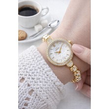 Grand Romanson Rms Romanson Su Yolu Özel Taşlı Kordon 2 Yıl Garantili 5 Atm Kadın Kol Saati+Bileklik  A.2131.01