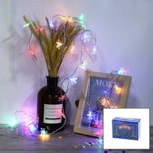 Elizmoda Beyaz 5mt Fişli Kar Tane Dekor Lamba (5067)