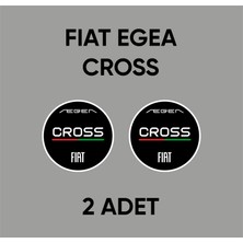 CRF Reklam Promosyon Matbaa Gerçek Metal Egea Cross Italya Logo Amblem Arkası Yapışkanlı 5 cm 2 Adet